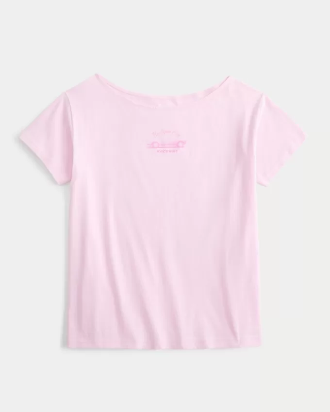 Oversized Off-the-Shoulder New York Raceway Graphic Tee,Oversized Off-the-Shoulder New York Raceway Graphic Tee Oversized Off-the-Shoulder New York Raceway Graphic Tee,Oversized Off-the-Shoulder New York Raceway Graphic Tee