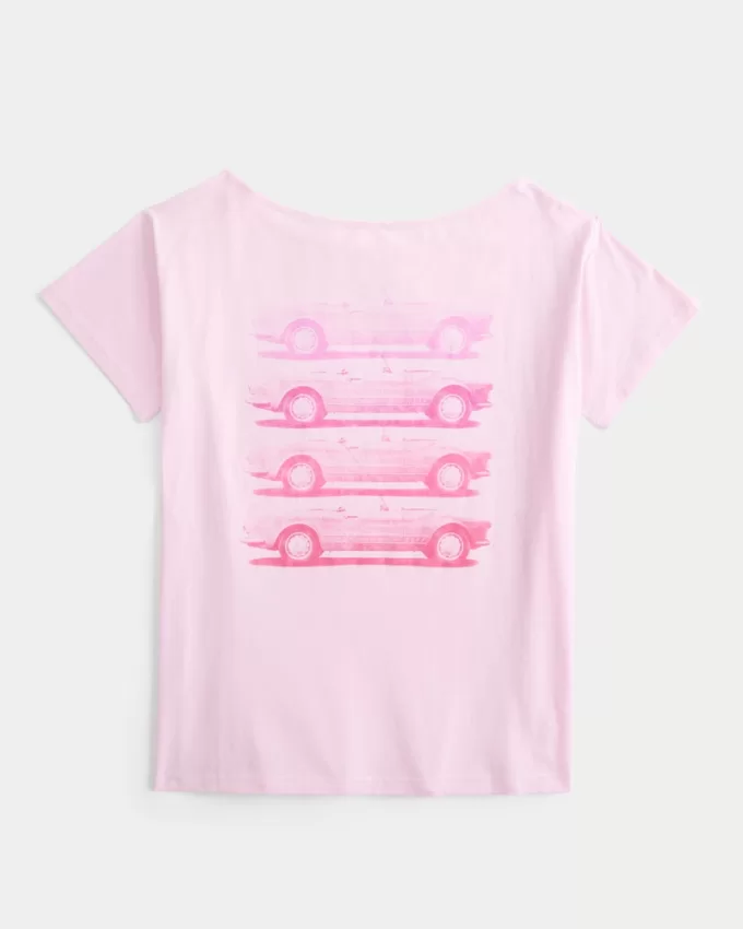 Oversized Off-the-Shoulder New York Raceway Graphic Tee,Oversized Off-the-Shoulder New York Raceway Graphic Tee Oversized Off-the-Shoulder New York Raceway Graphic Tee,Oversized Off-the-Shoulder New York Raceway Graphic Tee