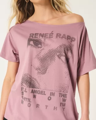 Oversized Off-the-Shoulder Reneé Rapp Graphic Tee,Oversized Off-the-Shoulder Reneé Rapp Graphic Tee Oversized Off-the-Shoulder Reneé Rapp Graphic Tee,Oversized Off-the-Shoulder Reneé Rapp Graphic Tee