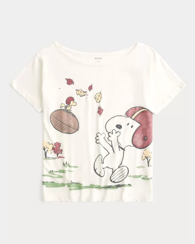 Oversized Off-the-Shoulder Snoopy Graphic Tee,Oversized Off-the-Shoulder Snoopy Graphic Tee Oversized Off-the-Shoulder Snoopy Graphic Tee,Oversized Off-the-Shoulder Snoopy Graphic Tee