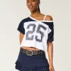 Oversized Off-the-Shoulder Varsity Graphic Jersey,Oversized Off-the-Shoulder Varsity Graphic Jersey Oversized Off-the-Shoulder Varsity Graphic Jersey,Oversized Off-the-Shoulder Varsity Graphic Jersey