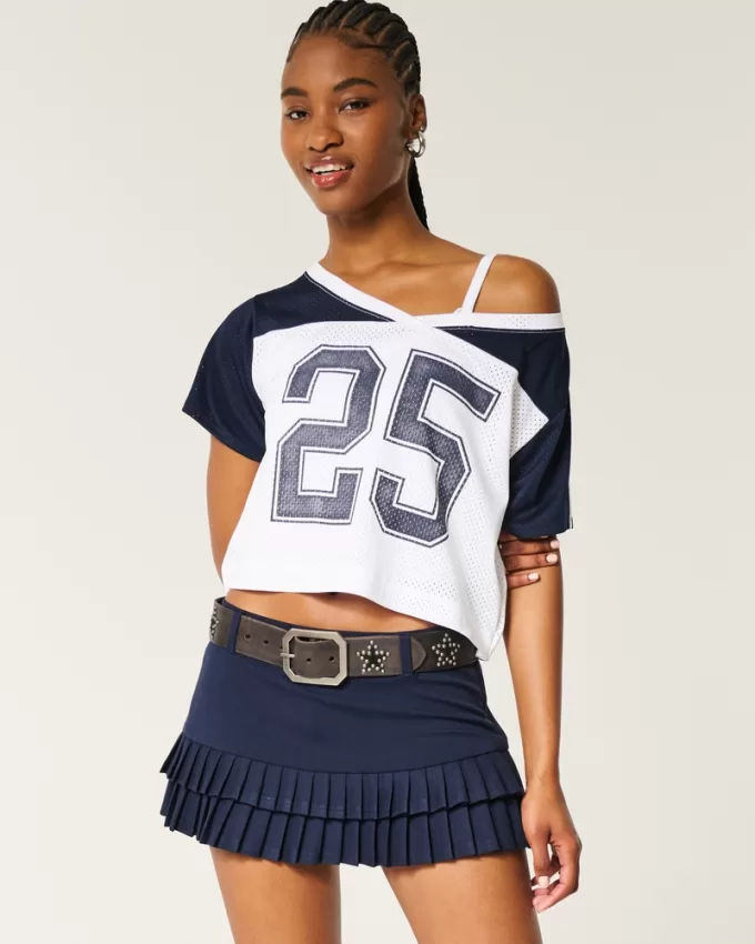 Oversized Off-the-Shoulder Varsity Graphic Jersey,Oversized Off-the-Shoulder Varsity Graphic Jersey Oversized Off-the-Shoulder Varsity Graphic Jersey,Oversized Off-the-Shoulder Varsity Graphic Jersey