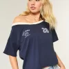 Oversized Off-the-Shoulder Varsity Graphic Tee,Oversized Off-the-Shoulder Varsity Graphic Tee Oversized Off-the-Shoulder Varsity Graphic Tee,Oversized Off-the-Shoulder Varsity Graphic Tee