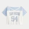 Oversized Off-the-Shoulder Varsity San Diego Graphic Tee,Oversized Off-the-Shoulder Varsity San Diego Graphic Tee
