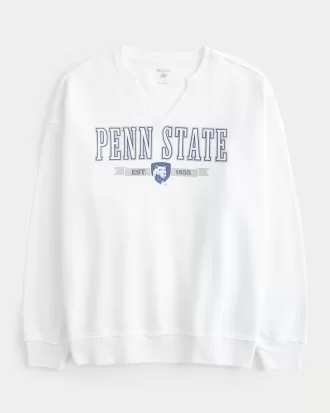 Oversized Penn State Graphic Notch-Neck Sweatshirt,Oversized Penn State Graphic Notch-Neck Sweatshirt Oversized Penn State Graphic Notch-Neck Sweatshirt,Oversized Penn State Graphic Notch-Neck Sweatshirt
