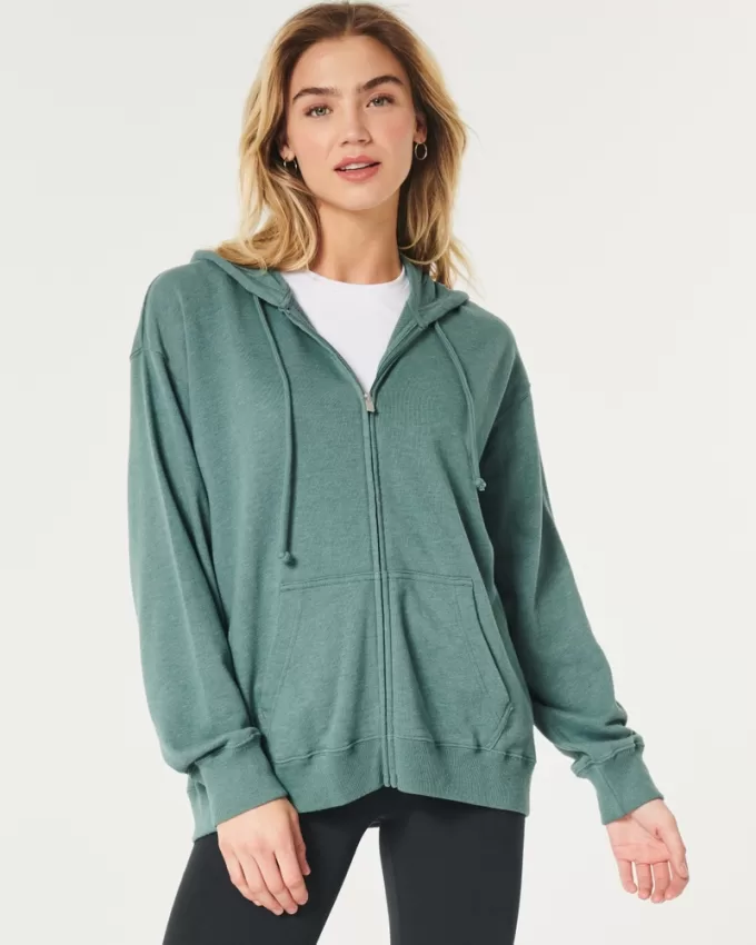 Oversized Terry Zip-Up Hoodie,Oversized Terry Zip-Up Hoodie Oversized Terry Zip-Up Hoodie,Oversized Terry Zip-Up Hoodie