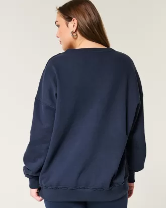 Oversized UCLA Graphic Notch-Neck Sweatshirt,Oversized UCLA Graphic Notch-Neck Sweatshirt Oversized UCLA Graphic Notch-Neck Sweatshirt,Oversized UCLA Graphic Notch-Neck Sweatshirt