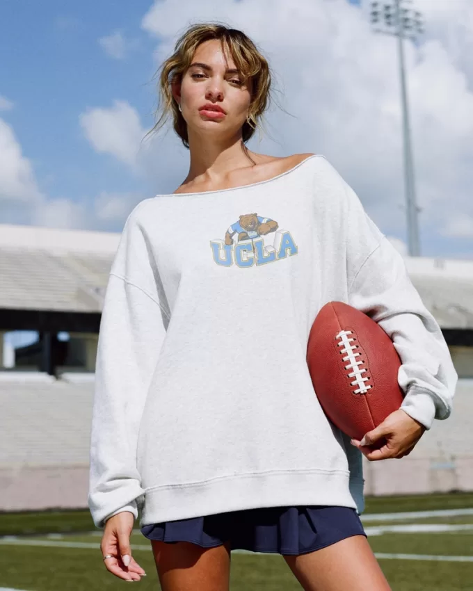 Oversized UCLA Off-the-Shoulder Sweatshirt,Oversized UCLA Off-the-Shoulder Sweatshirt Oversized UCLA Off-the-Shoulder Sweatshirt,Oversized UCLA Off-the-Shoulder Sweatshirt