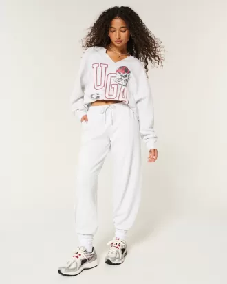 Oversized UGA Dawgs Graphic Notch-Neck Sweatshirt,Oversized UGA Dawgs Graphic Notch-Neck Sweatshirt Oversized UGA Dawgs Graphic Notch-Neck Sweatshirt,Oversized UGA Dawgs Graphic Notch-Neck Sweatshirt