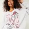 Oversized UGA Dawgs Graphic Notch-Neck Sweatshirt,Oversized UGA Dawgs Graphic Notch-Neck Sweatshirt Oversized UGA Dawgs Graphic Notch-Neck Sweatshirt,Oversized UGA Dawgs Graphic Notch-Neck Sweatshirt