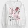 Oversized UGA Dawgs Graphic Notch-Neck Sweatshirt,Oversized UGA Dawgs Graphic Notch-Neck Sweatshirt Oversized UGA Dawgs Graphic Notch-Neck Sweatshirt,Oversized UGA Dawgs Graphic Notch-Neck Sweatshirt