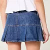 Pleated Denim Mini Skort,Pleated Denim Mini Skort Pleated Denim Mini Skort,Pleated Denim Mini Skort