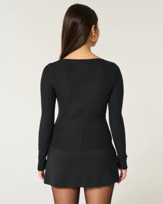 Pointelle Seamless Fabric Scoop Top,Pointelle Seamless Fabric Scoop Top Pointelle Seamless Fabric Scoop Top,Pointelle Seamless Fabric Scoop Top