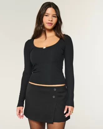 Pointelle Seamless Fabric Scoop Top,Pointelle Seamless Fabric Scoop Top Pointelle Seamless Fabric Scoop Top,Pointelle Seamless Fabric Scoop Top