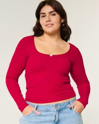 Pointelle Seamless Fabric Scoop Top,Pointelle Seamless Fabric Scoop Top Pointelle Seamless Fabric Scoop Top,Pointelle Seamless Fabric Scoop Top