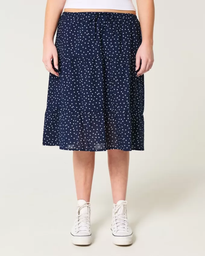 Polka Dot Midi Skirt,Polka Dot Midi Skirt Polka Dot Midi Skirt,Polka Dot Midi Skirt