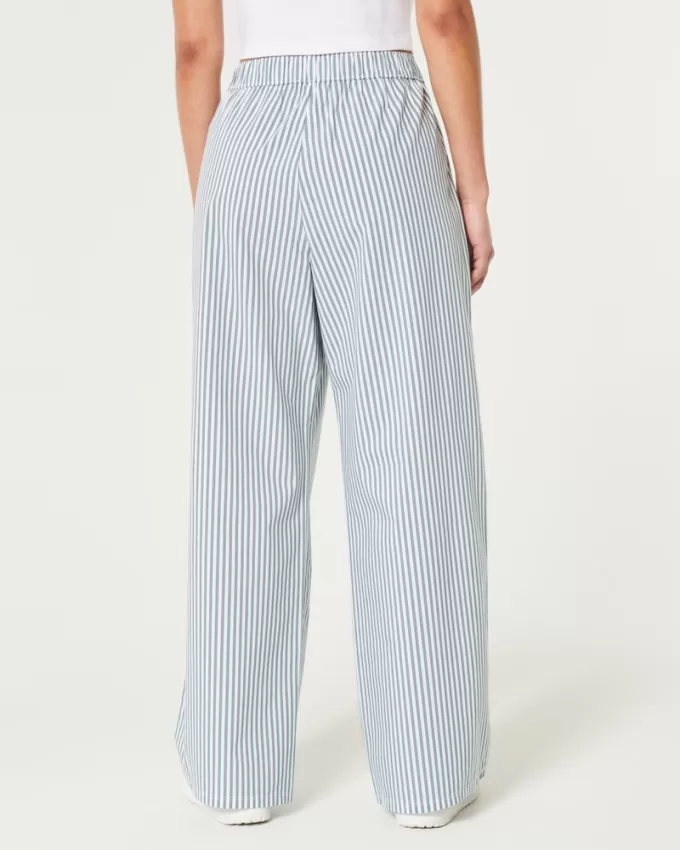 Poplin Wide-Leg Sleep Pants,Poplin Wide-Leg Sleep Pants Poplin Wide-Leg Sleep Pants,Poplin Wide-Leg Sleep Pants
