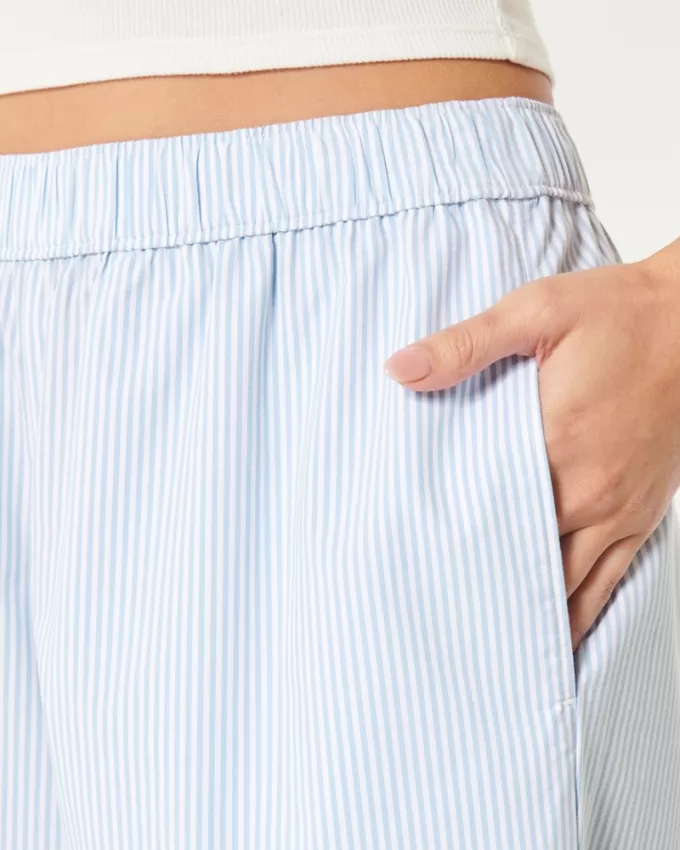 Poplin Wide-Leg Sleep Pants,Poplin Wide-Leg Sleep Pants Poplin Wide-Leg Sleep Pants,Poplin Wide-Leg Sleep Pants