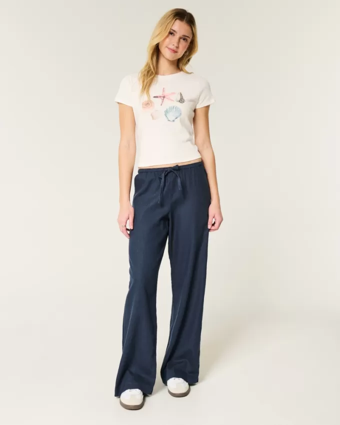 Pull-On Wide-Leg Pants,Pull-On Wide-Leg Pants Pull-On Wide-Leg Pants,Pull-On Wide-Leg Pants