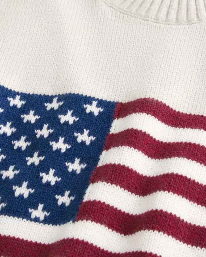 Relaxed American Flag Graphic Crew Sweater,Relaxed American Flag Graphic Crew Sweater Relaxed American Flag Graphic Crew Sweater,Relaxed American Flag Graphic Crew Sweater