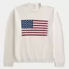 Relaxed American Flag Graphic Crew Sweater,Relaxed American Flag Graphic Crew Sweater Relaxed American Flag Graphic Crew Sweater,Relaxed American Flag Graphic Crew Sweater