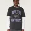 Relaxed New York University Graphic Tee,Relaxed New York University Graphic Tee Relaxed New York University Graphic Tee,Relaxed New York University Graphic Tee