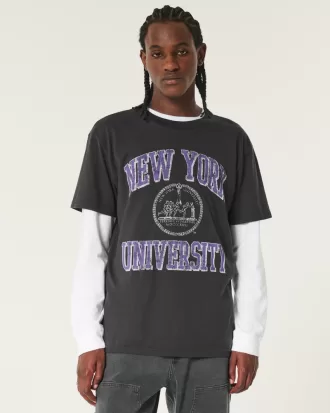 Relaxed New York University Graphic Tee,Relaxed New York University Graphic Tee Relaxed New York University Graphic Tee,Relaxed New York University Graphic Tee