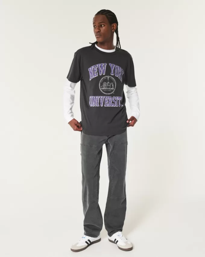 Relaxed New York University Graphic Tee,Relaxed New York University Graphic Tee Relaxed New York University Graphic Tee,Relaxed New York University Graphic Tee