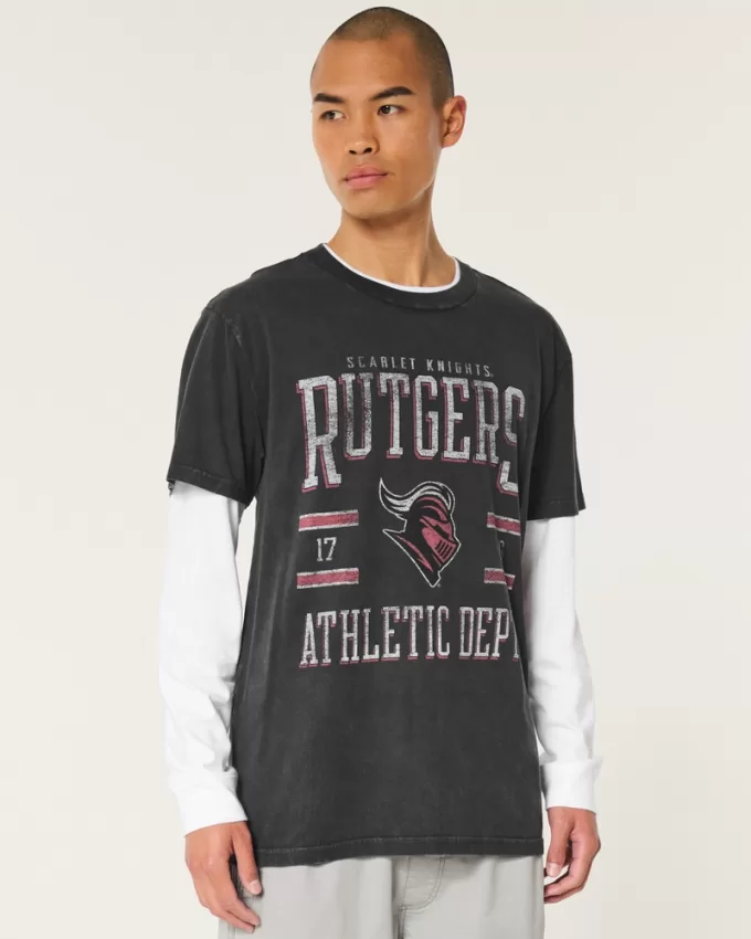 Relaxed Rutgers University Graphic Tee,Relaxed Rutgers University Graphic Tee Relaxed Rutgers University Graphic Tee,Relaxed Rutgers University Graphic Tee