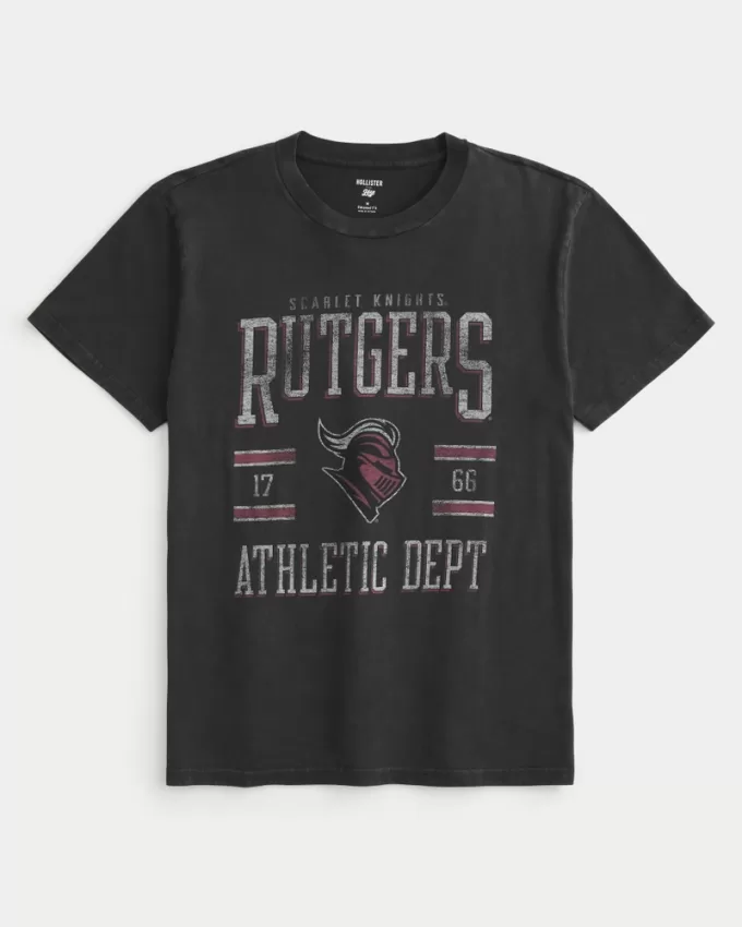 Relaxed Rutgers University Graphic Tee,Relaxed Rutgers University Graphic Tee Relaxed Rutgers University Graphic Tee,Relaxed Rutgers University Graphic Tee