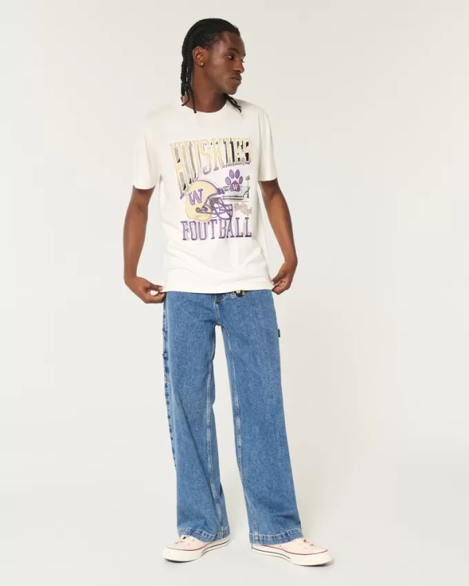 Relaxed University of Washington Huskies Graphic Tee,Relaxed University of Washington Huskies Graphic Tee