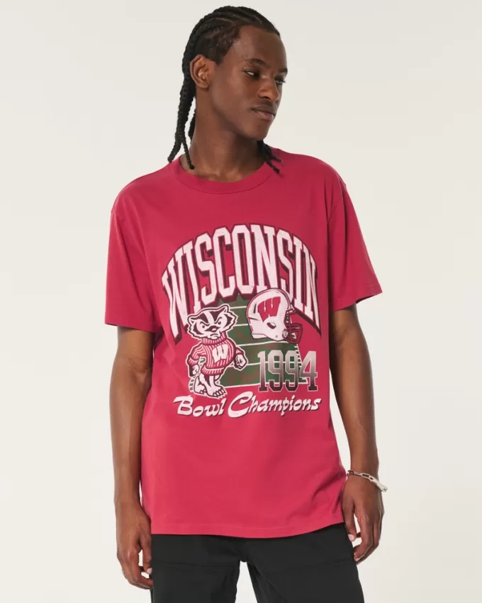 Relaxed Wisconsin Badgers Graphic Tee,Relaxed Wisconsin Badgers Graphic Tee