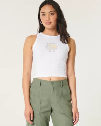 Ribbed Capri Italy Graphic Tank,Ribbed Capri Italy Graphic Tank Ribbed Capri Italy Graphic Tank,Ribbed Capri Italy Graphic Tank