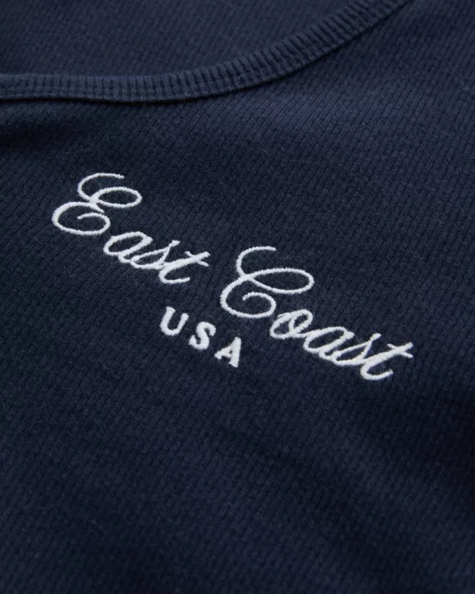 Ribbed East Coast Graphic Henley,Ribbed East Coast Graphic Henley Ribbed East Coast Graphic Henley,Ribbed East Coast Graphic Henley