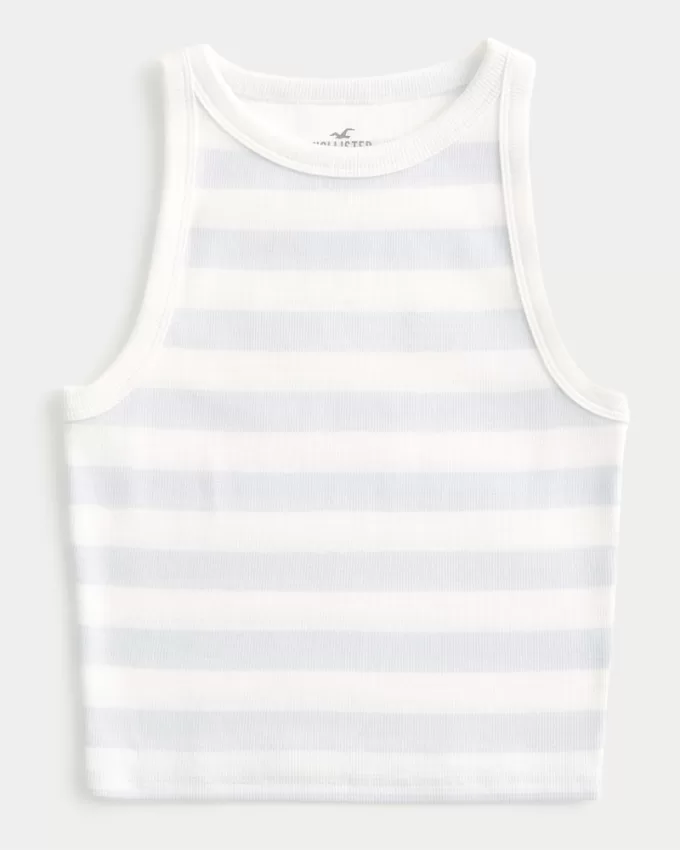 Ribbed High-Neck Tank,Ribbed High-Neck Tank Ribbed High-Neck Tank,Ribbed High-Neck Tank