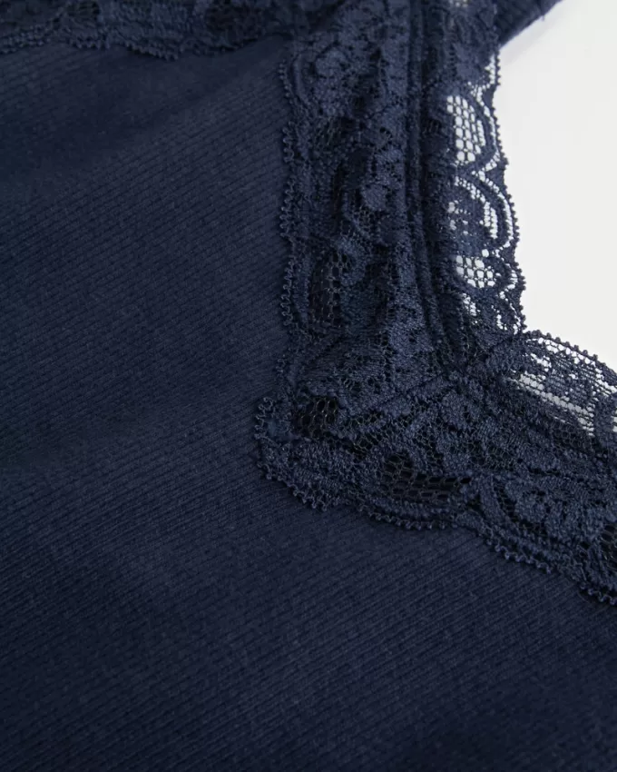 Ribbed Lace Trim Cami,Ribbed Lace Trim Cami Ribbed Lace Trim Cami,Ribbed Lace Trim Cami