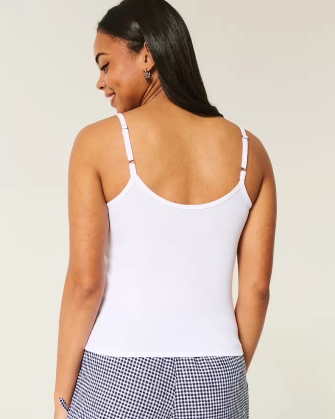 Ribbed Notch Henley Cami,Ribbed Notch Henley Cami Ribbed Notch Henley Cami,Ribbed Notch Henley Cami