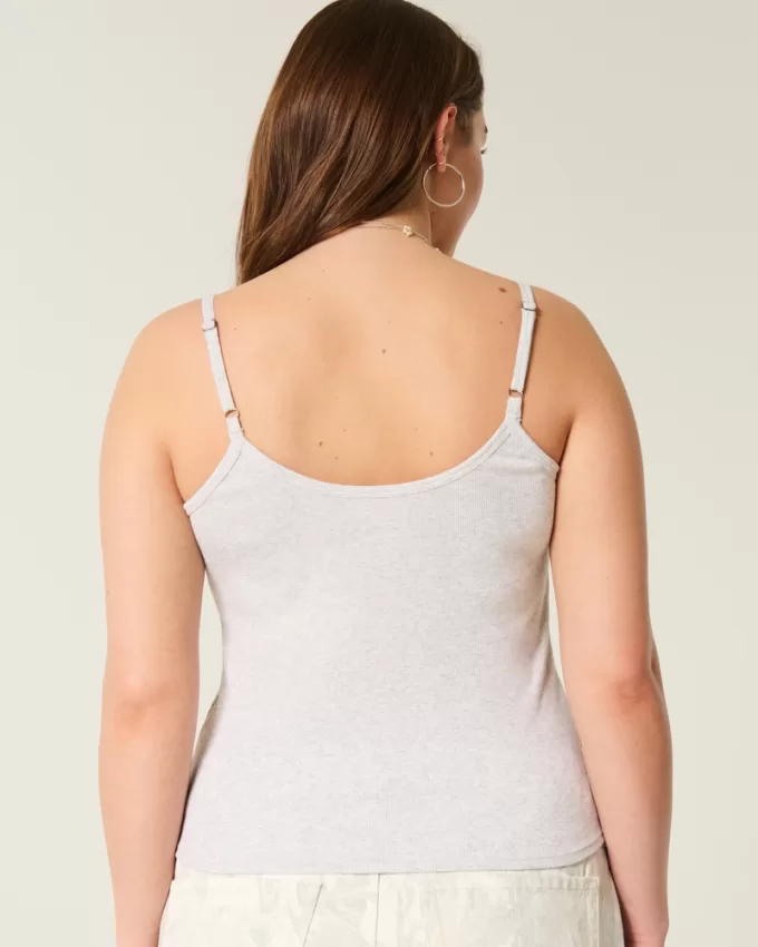 Ribbed Notch Henley Cami,Ribbed Notch Henley Cami Ribbed Notch Henley Cami,Ribbed Notch Henley Cami