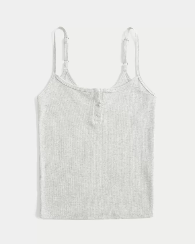 Ribbed Notch Henley Cami,Ribbed Notch Henley Cami Ribbed Notch Henley Cami,Ribbed Notch Henley Cami