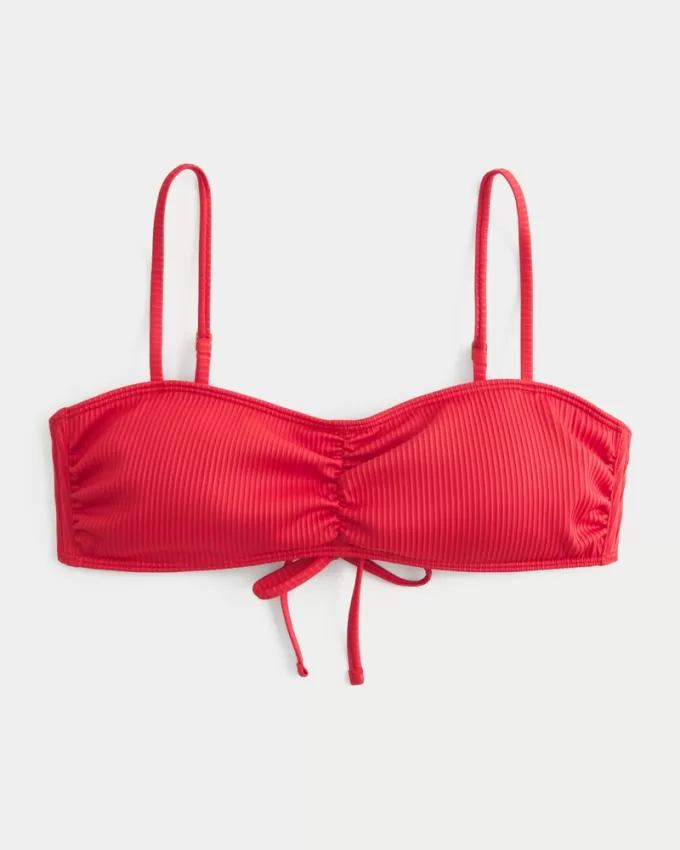 Ribbed Scoop Bikini Top,Ribbed Scoop Bikini Top