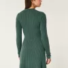 Ribbed Skater Mini Sweater Dress,Ribbed Skater Mini Sweater Dress