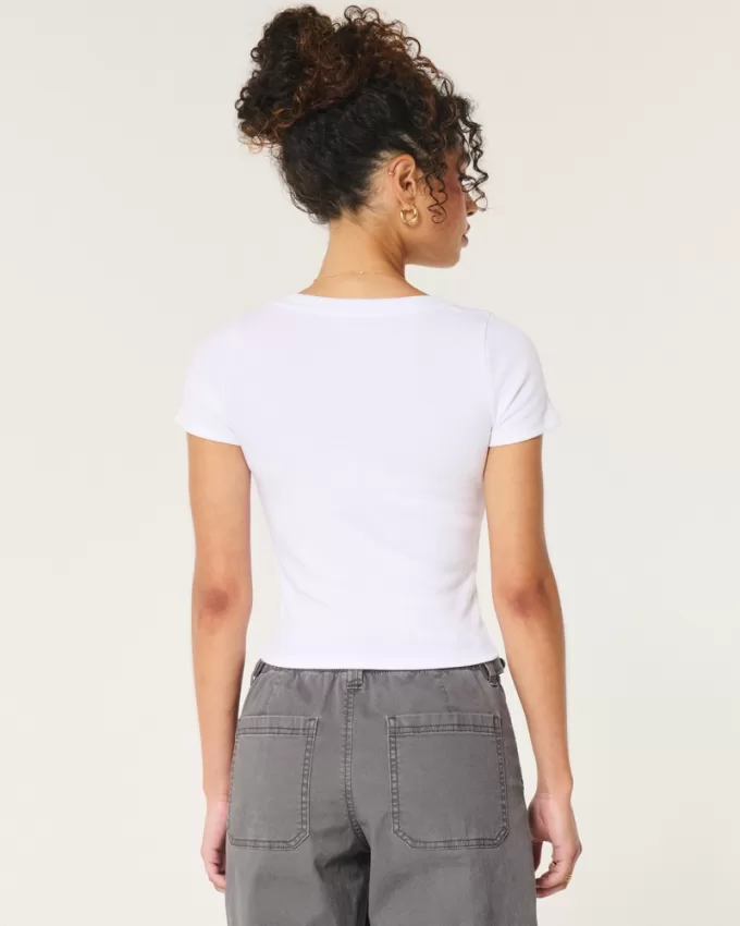 Ribbed V-Neck Top,Ribbed V-Neck Top Ribbed V-Neck Top,Ribbed V-Neck Top