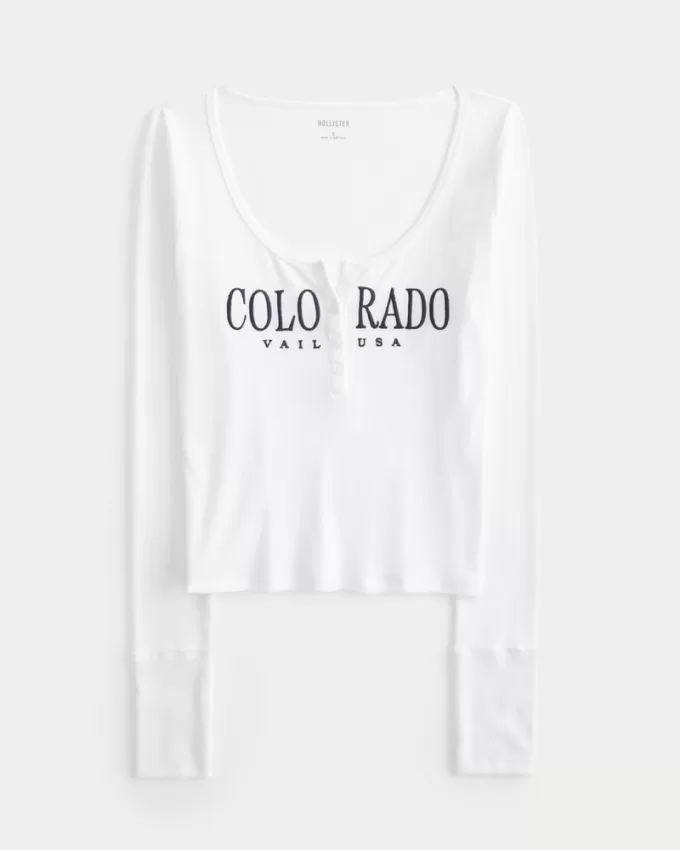 Ribbed Vail Colorado Graphic Henley,Ribbed Vail Colorado Graphic Henley Ribbed Vail Colorado Graphic Henley,Ribbed Vail Colorado Graphic Henley