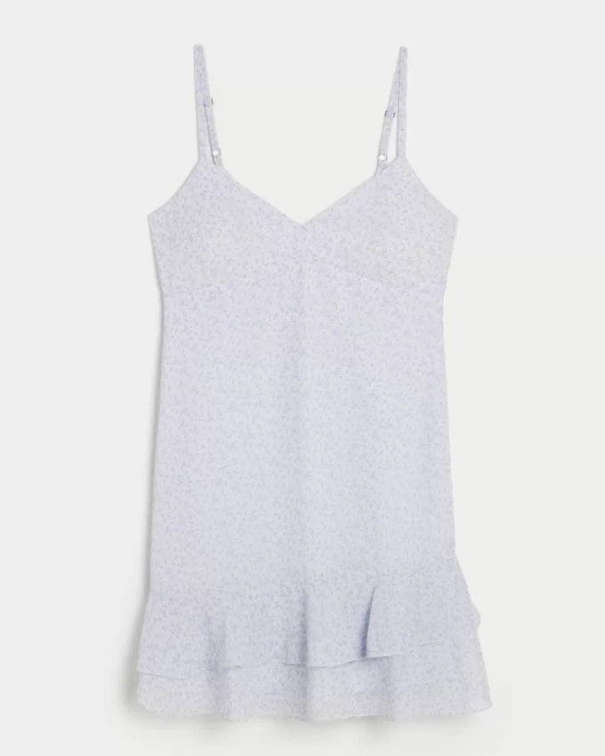 Ruffle Chiffon Mini Dress,Ruffle Chiffon Mini Dress