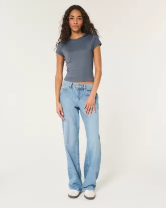 Seamless Fabric Longline Crew Baby Tee,Seamless Fabric Longline Crew Baby Tee