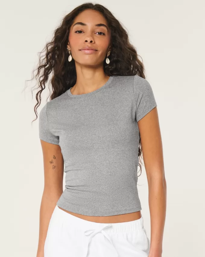 Seamless Fabric Longline Crew Baby Tee,Seamless Fabric Longline Crew Baby Tee Seamless Fabric Longline Crew Baby Tee,Seamless Fabric Longline Crew Baby Tee