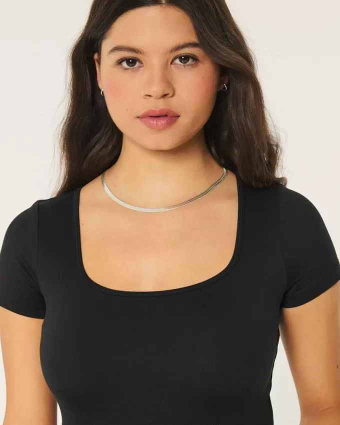 Seamless Fabric Square-Neck Baby Tee,Seamless Fabric Square-Neck Baby Tee Seamless Fabric Square-Neck Baby Tee,Seamless Fabric Square-Neck Baby Tee