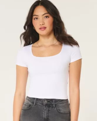 Seamless Fabric Square-Neck Baby Tee,Seamless Fabric Square-Neck Baby Tee Seamless Fabric Square-Neck Baby Tee,Seamless Fabric Square-Neck Baby Tee