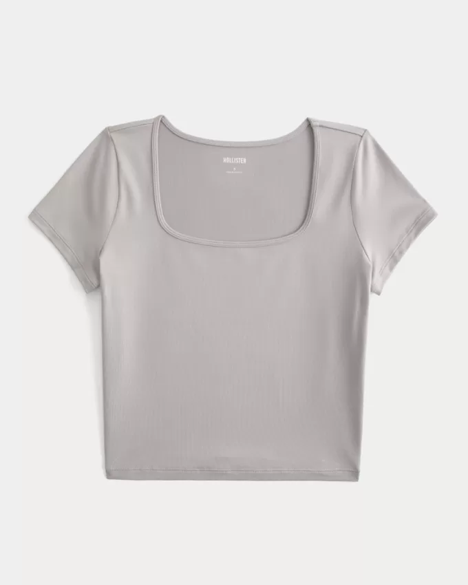 Seamless Fabric Square-Neck Baby Tee,Seamless Fabric Square-Neck Baby Tee Seamless Fabric Square-Neck Baby Tee,Seamless Fabric Square-Neck Baby Tee