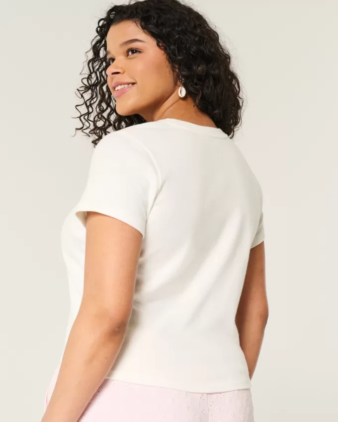 Shell Graphic Baby Tee,Shell Graphic Baby Tee